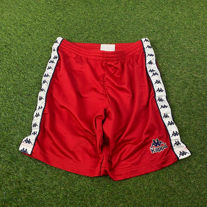 Retro Kappa Logo Taping Shorts Red Medium