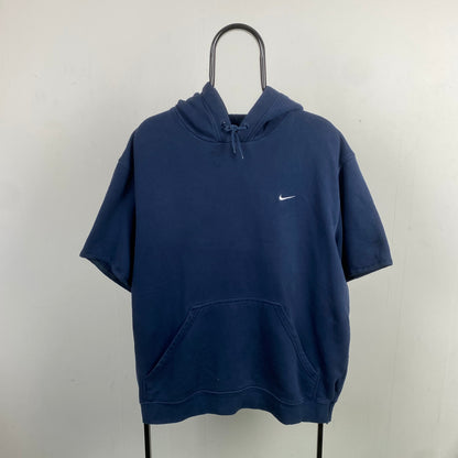 00s Nike Sleeveless Workout Hoodie Blue XL