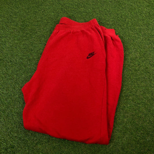 80s Nike Cotton Joggers Red XL
