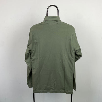 00s Nike Roll Neck Sweatshirt Green Small