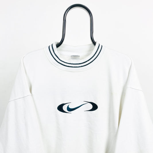 90s Nike Sweatshirt White Large