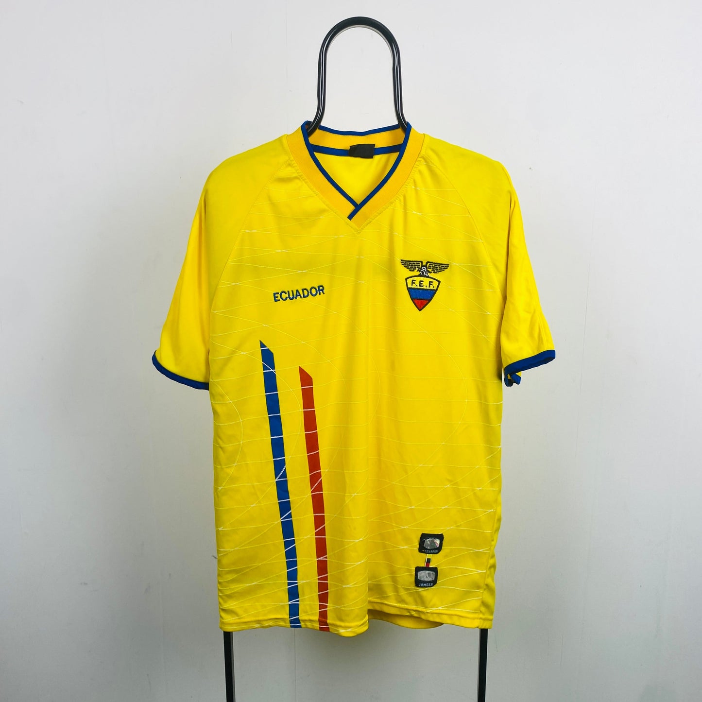 Retro Ecuador Football Shirt T-Shirt Yellow Large