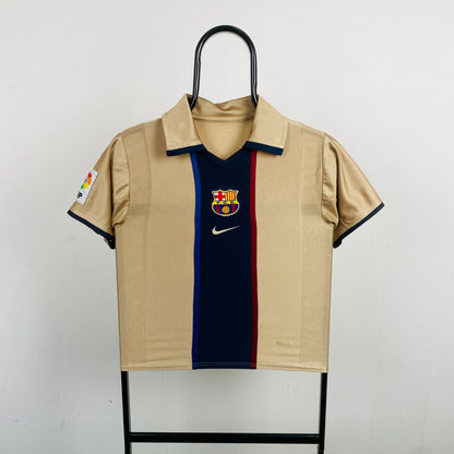 90s Nike Barcelona Football Shirt T-Shirt Gold XS