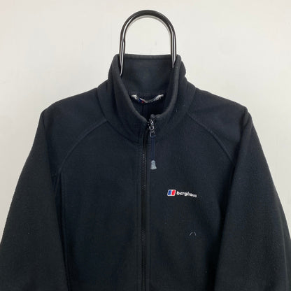 Retro Berghaus Fleece Sweatshirt Black Small
