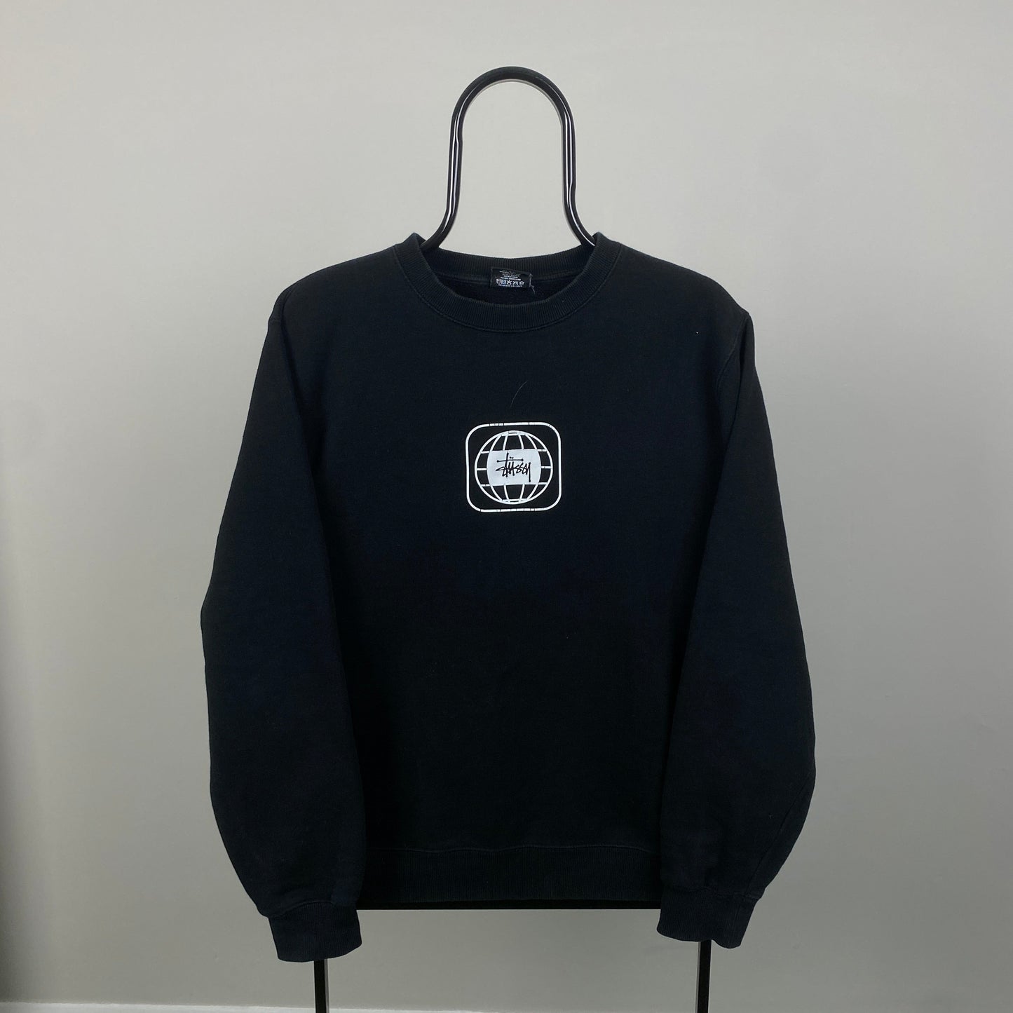 00s Stussy Sweatshirt Black Small