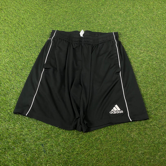 00s Adidas Football Shorts Black Large