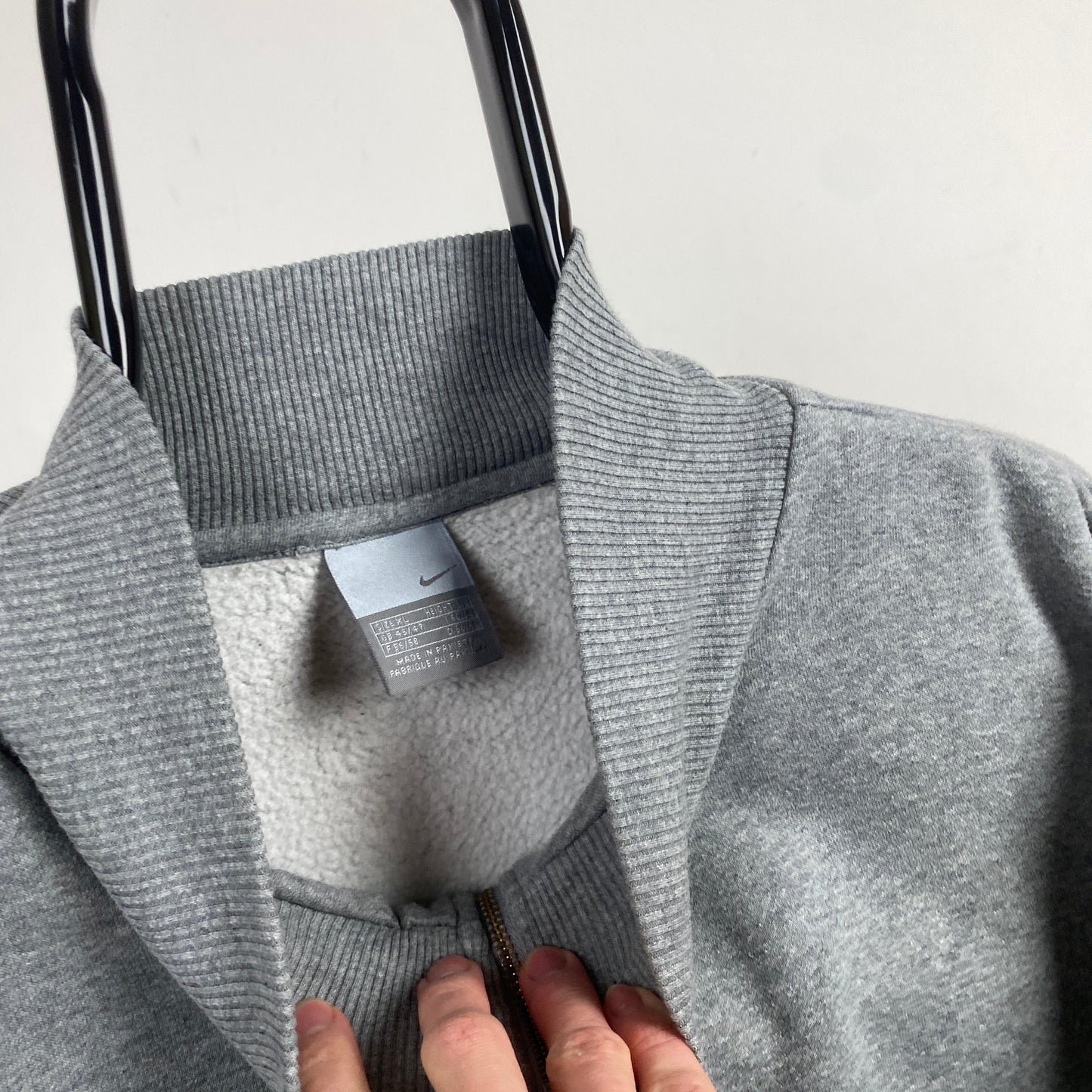 00s Nike 1/4 Zip Sweatshirt Grey XL