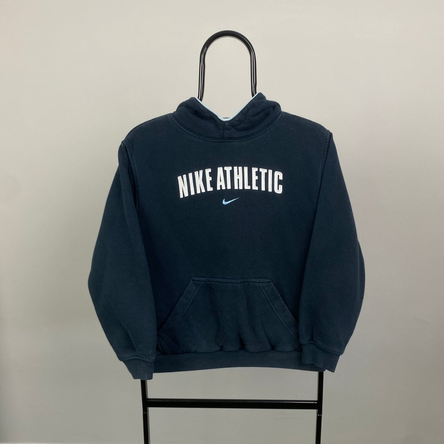 00s Nike Centre Swoosh Hoodie Blue XS