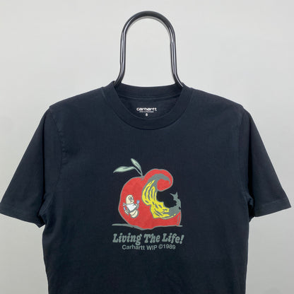 Retro 00s Carhartt T-Shirt Black Small
