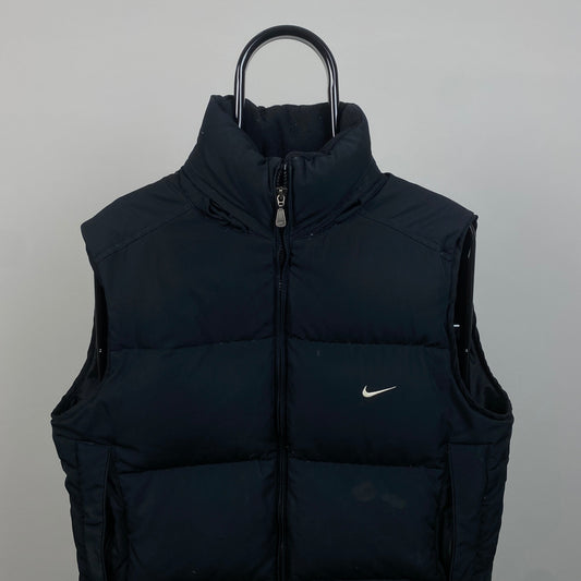 00s Nike Puffer Gilet Jacket Black Small