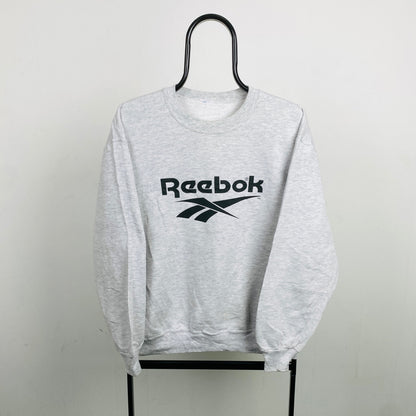Retro 90s Reebok Sweatshirt Grey Medium