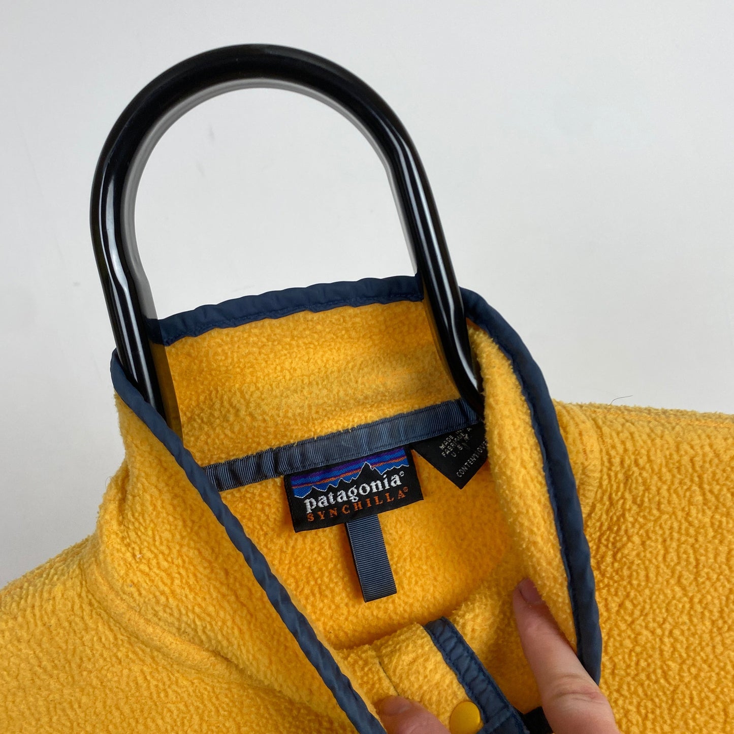 Retro Patagonia Synchilla Fleece Sweatshirt Yellow XS
