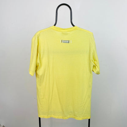 90s Nike Paint T-Shirt Yellow Medium