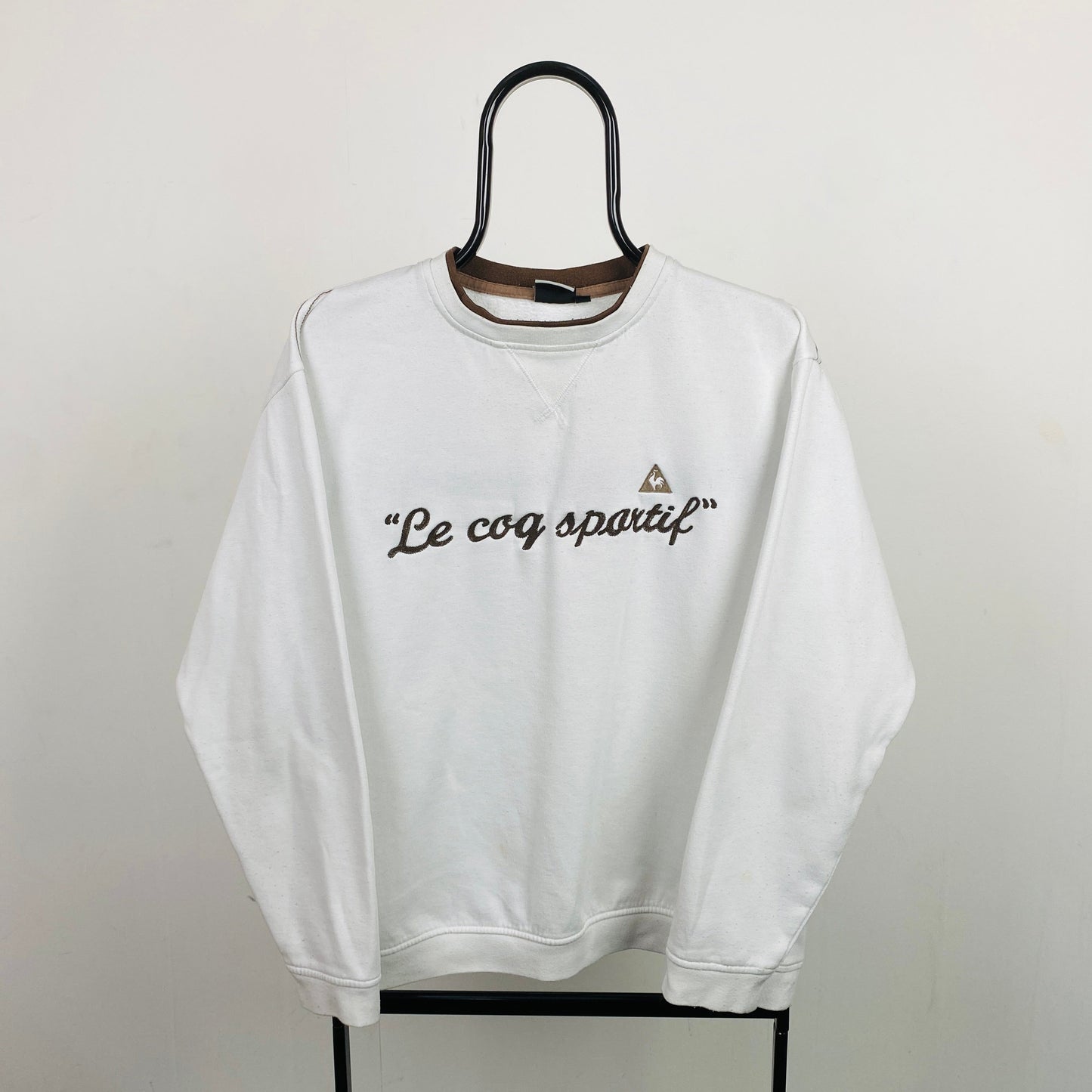 Retro Le Coq Sportif Sweatshirt White Large