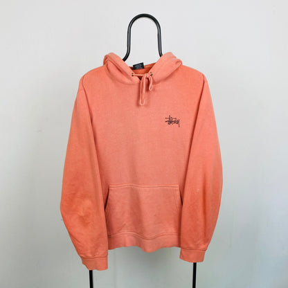 Retro 00s Stussy Hoodie Pink Large