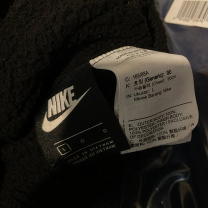 00s Nike Reversible Fleece Puffer Jacket Black Large