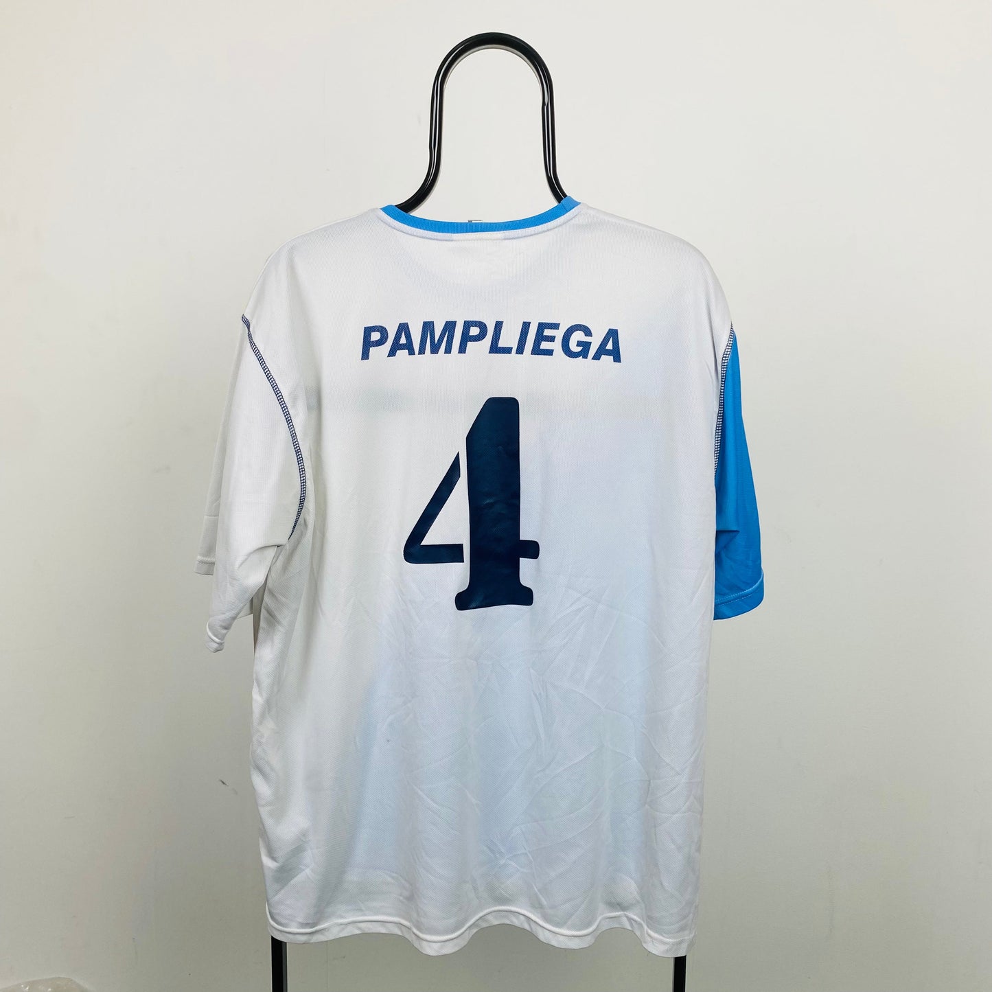 Retro Puma Pampliega Football Shirt T-Shirt Blue XL