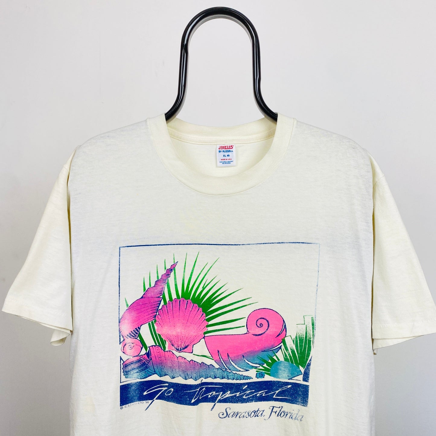 Retro Florida Tourist T-Shirt White XL