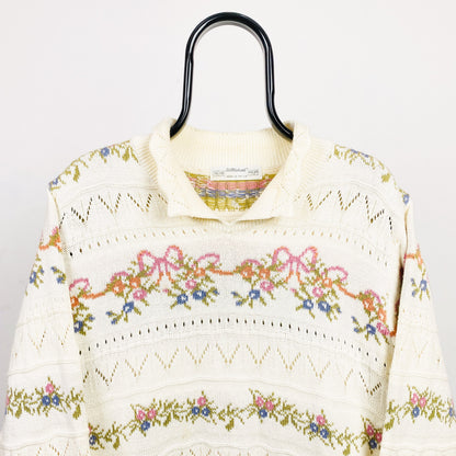 Retro St Michael Knit Sweatshirt Brown XL