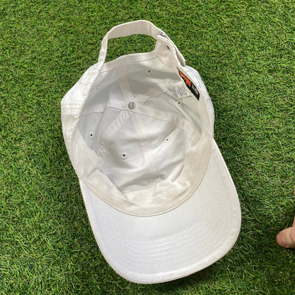 Vintage 90s Nike Metal Swoosh Hat White