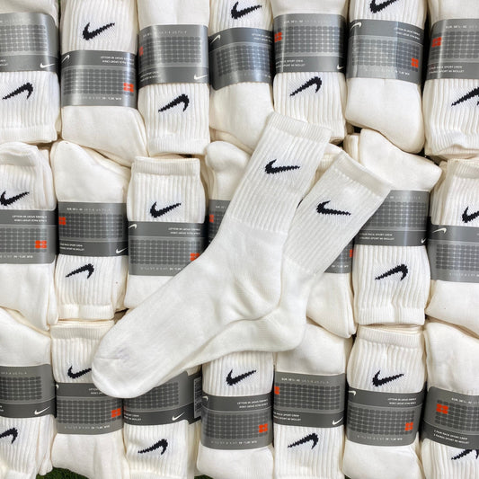 Vintage Nike Socks 3 Pack White UK4-9