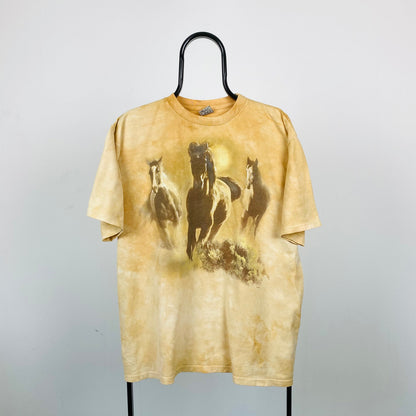 Retro 90s Horse T-Shirt Brown Large