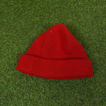 Vintage Champion Beanie Hat Red