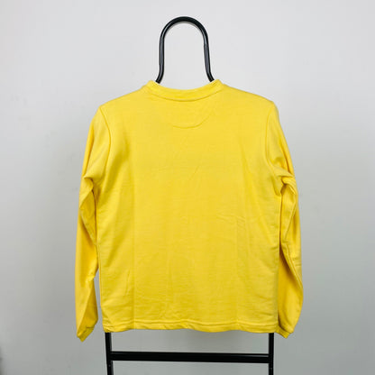 Vintage Nike Cropped Sweatshirt Yellow XXS