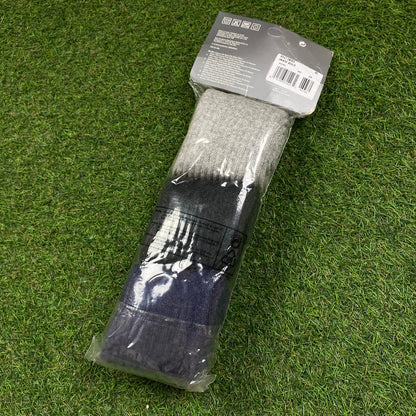 Vintage Nike Socks 3 Pack Grey Blue Black UK12-9