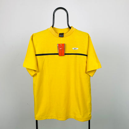 Vintage Nike Swoosh T-Shirt Yellow Small