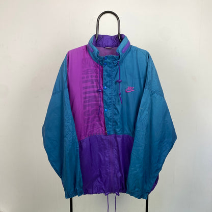 90s Nike Packable Windbreaker Jacket Green XL