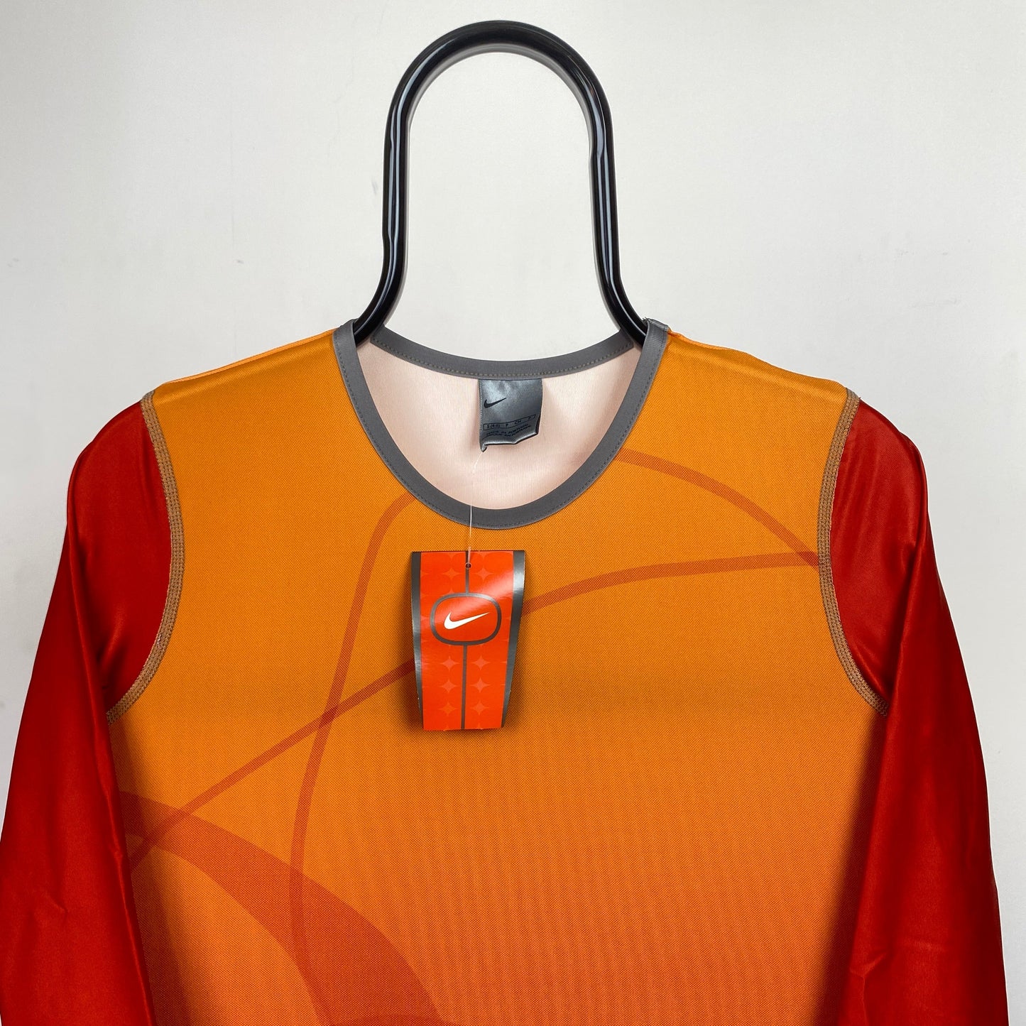 00s Nike Womens Gym T-Shirt Orange XS