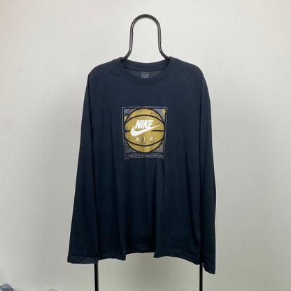 00s Nike Air Basketball Long Sleeve T-Shirt Black Large