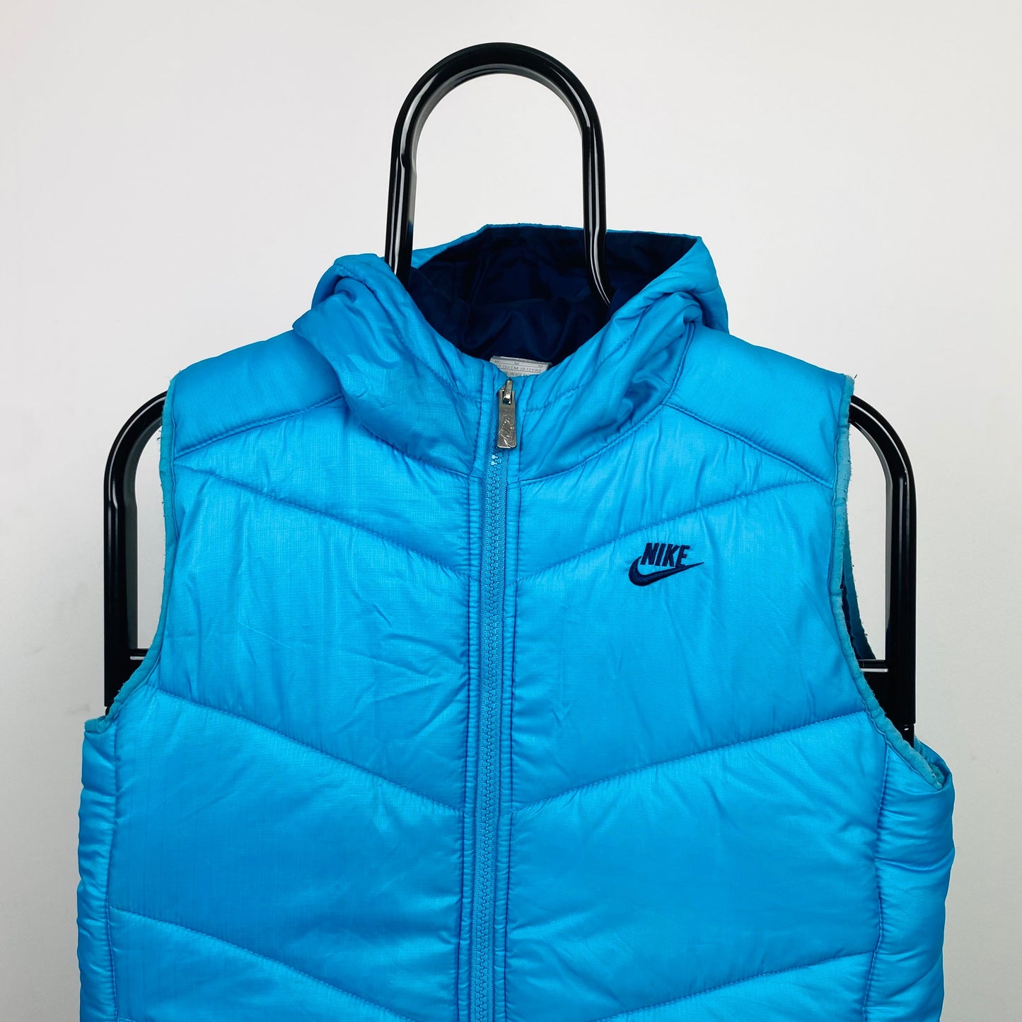 Vintage Nike Puffer Gilet Jacket Blue XS